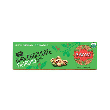 Raway Raw Vegan Chocolate Bars Dark Chocolate Pistachio Praline
