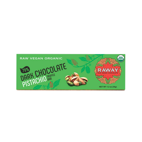 Raway Raw Vegan Chocolate Bars Dark Chocolate Pistachio Praline